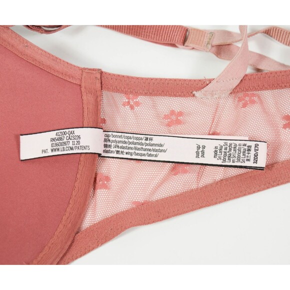 Victoria Secret Dusty Rose Pink Lace Front Closure Push Up Underwire Bra Sz 32DD - Picture 5 of 5